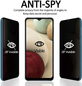 Скрийн протектор от закалено стъкло DIAMOND PRIVACY ANTI-SPY 5D FULL SCREEN Full Glue за Samsung Galaxy A72 4G A725F / Samsung Galaxy A72 5G A726B с черен кант